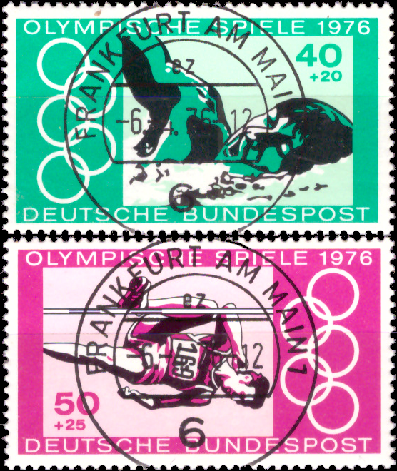 Briefmarken BRD (Bund) 1976, Mi.Nr. 886-887, Olympische Sommerspiele, Montreal. Gestempelt