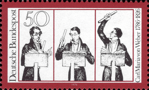 Briefmarken BRD (Bund) 1976, Mi.Nr. 894, Carl Maria von Weber. Postfrisch