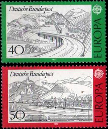 Briefmarken BRD (Bund) 1977, Mi.Nr. 934-935, Europa: Landschaften. Postfrisch