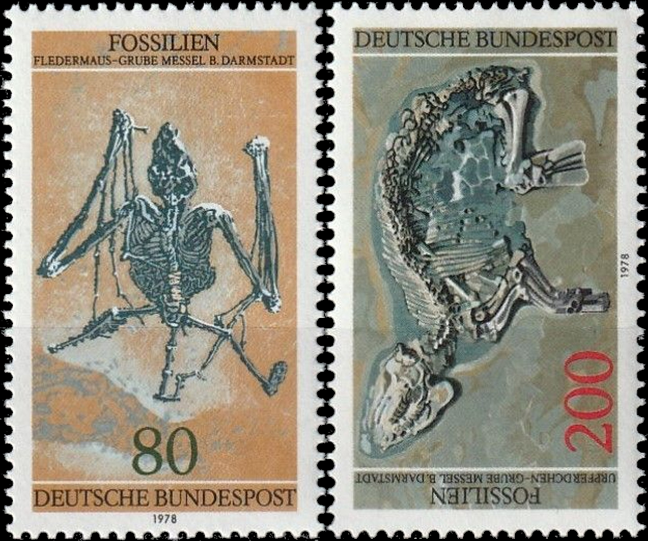 Briefmarken BRD (Bund) 1978, Mi.Nr. 974-975, Fossilien. Postfrisch