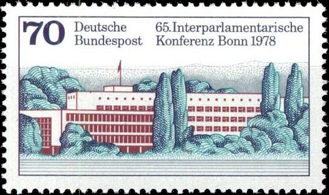 Briefmarken BRD (Bund) 1978, Mi.Nr. 976, Interparlamentarische Konferenz, Bonn. Postfrisch