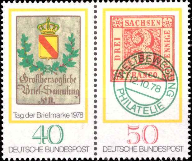 Briefmarken BRD (Bund) 1978, Mi.Nr. 980-981 Zusammendruck, Tag der Briefmarke. Postfrisch