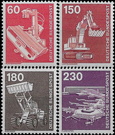 Briefmarken BRD (Bund) 1978, Mi.Nr. 990-994, Freimarken: Industrie und Technik (II). Postfrisch
