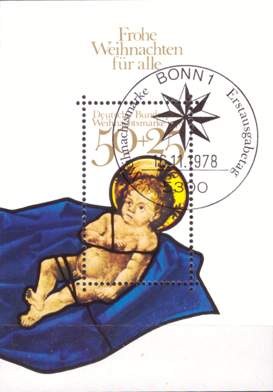 Briefmarken BRD (Bund) 1978, Mi.Nr. Block 17, Weihnachten. Ersttagssonderstempel