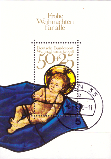 Briefmarken BRD (Bund) 1978, Mi.Nr. Block 17, Weihnachten. Gestempelt