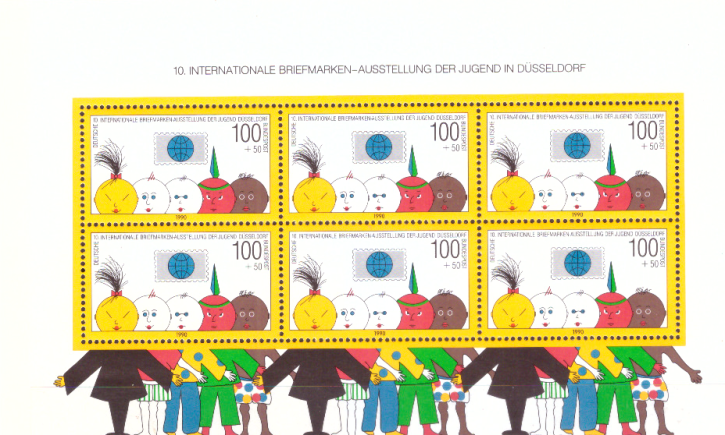 Briefmarken BRD (Bund) 1990, Mi.Nr. Block 21, Briefmarkenausstellung der Jugend. Postfrisch