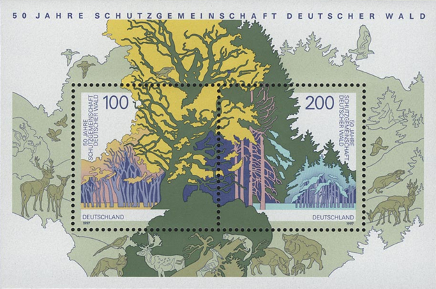 Briefmarken BRD (Bund) 1997, Mi.Nr. Block 38, Schutzgemeinschaft Deutscher Wald (SDW), Postfrisch
