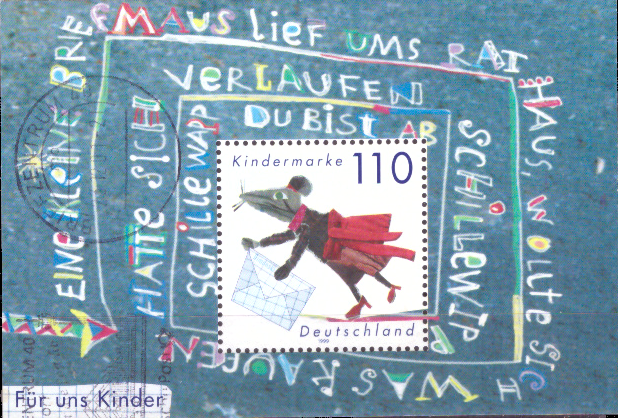Briefmarken BRD (Bund) 1999, Mi.Nr. Block 51, Für uns Kinder. Gestempelt