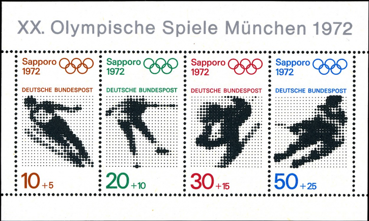 Briefmarken BRD (Bund) 1971, Mi.Nr. Block 6, Olympische Spiele 1972. Postfrisch