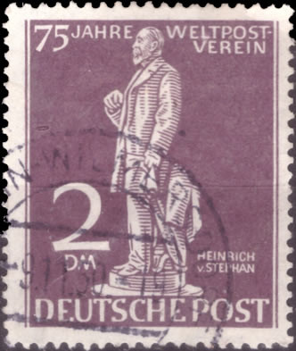 Briefmarken Berlin 1949 Mi.Nr. 41, 75 Jahre Weltpostverein - Gestempelt