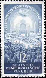 Briefmarken DDR 1954, Mi. Nr. 424, Viermächtekonferenz, Postfrisch