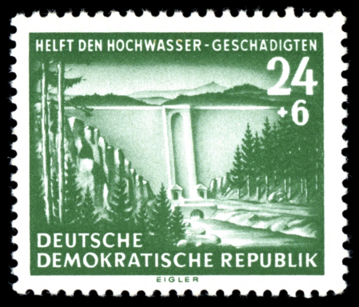 Briefmarken DDR 1954, Mi. Nr. 431, Hochwassergeschädigte (I), Postfrisch