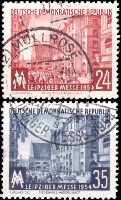 Briefmarken DDR 1954, Mi.Nr. 433-434, Herbstmesse, Gestempelt