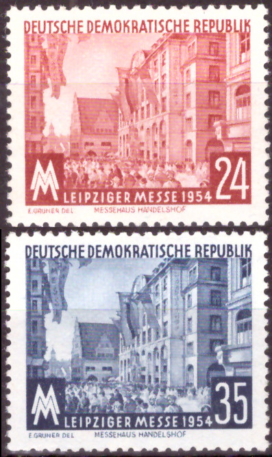Briefmarken DDR 1954, Mi.Nr. 433-434, Herbstmesse, Postfrisch