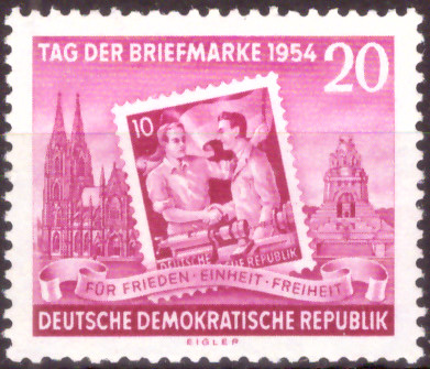 Briefmarken DDR 1954, Mi.Nr. 445A, Tag der Briefmarke, Postfrisch