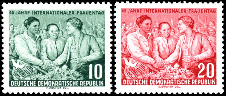 Briefmarken DDR 1955 Mi.Nr. 450-451, Int. Frauentag, Postfrisch