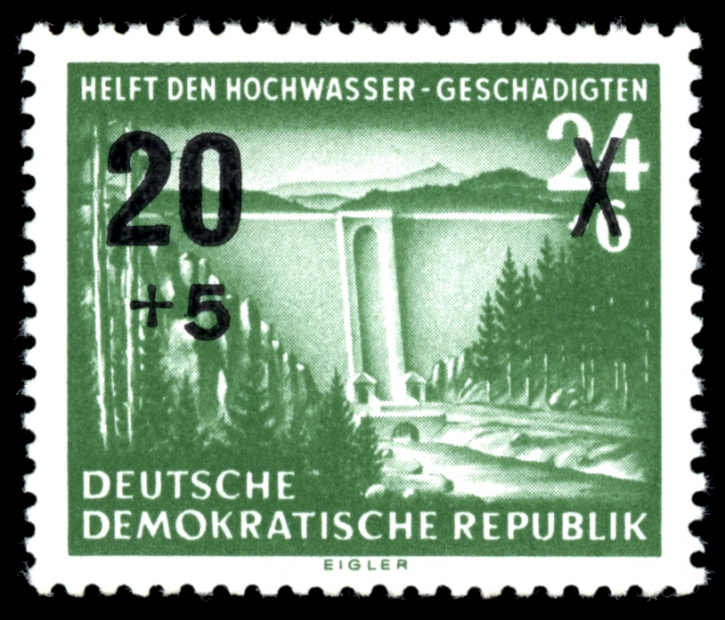 Briefmarken: DDR 1955 Mi.Nr. 449, Hilfe für die Hochwassergeschädigten, Postfrisch