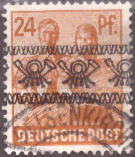 Briefmarken Alliierte Besetzung (Bi-Zone) 1948, Mi.Nr. 44I, Freimarken, Gestempelt