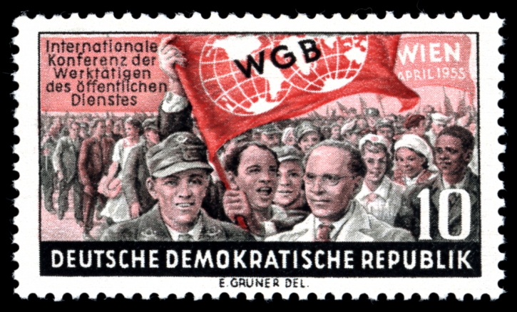 Briefmarken: DDR 1955 Mi.Nr. 452, Weltgewerkschaftsbund, Postfrisch