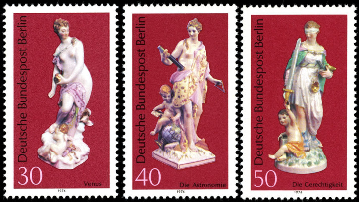 Briefmarken Berlin 1974, Mi.Nr. 478-480, Berliner Porzellan. Postfrisch