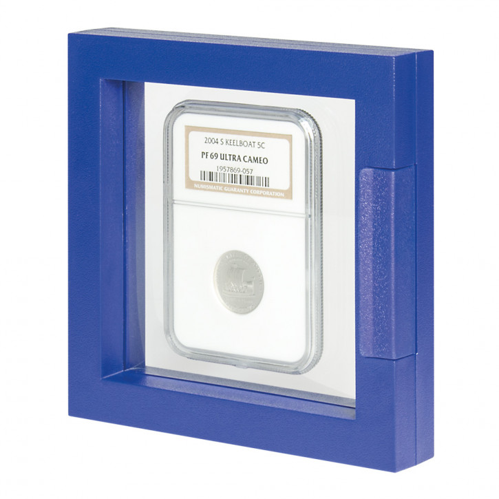 LINDNER Objektrahmen NIMBUS ECO 100, Rahmeninnenmaße 100 x 100 mm, blau