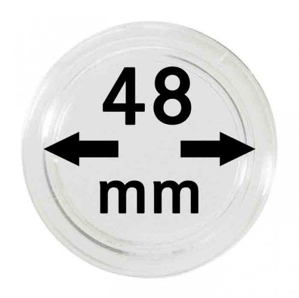 Lindner Münzkapseln Innen-Ø 48 mm, 10er-Packung