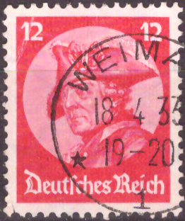 Briefmarken: Deutsches Reich 1933, Mi.Nr. 480, neuer Reichstag. Gestempelt