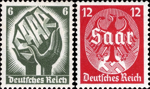 Briefmarken: Deutsches Reich 1934, Nr. 544-545, Saarabstimmung, Postfrisch