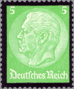 Briefmarken: Deutsches Reich 1934, Nr. 549, Tod von Hindenburg, Postfrisch