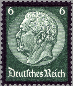 Briefmarken: Deutsches Reich 1934, Nr. 550, Tod von Hindenburg, Postfrisch