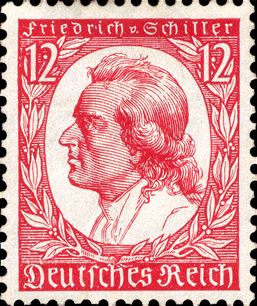 Briefmarken: Deutsches Reich 1934, Nr. 555, Friedrich von Schiller. Postfrisch