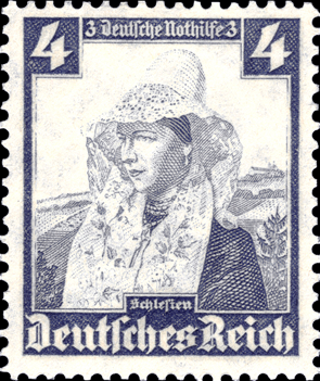 Briefmarken: Deutsches Reich 1935, Mi.Nr. 589, Volkstrachten. Postfrisch
