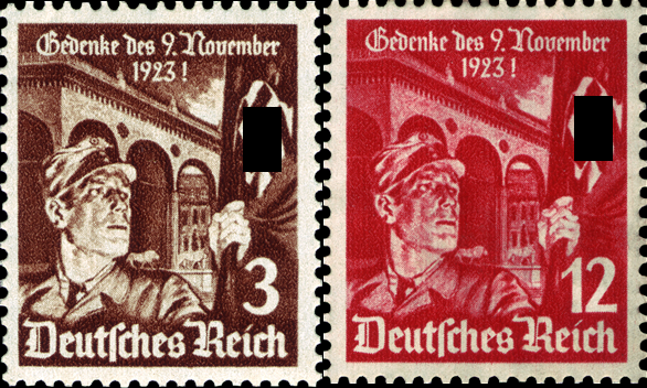 Briefmarken: Deutsches Reich 1935, Mi.Nr. 598-599, Feldherrnhalle. Postfrisch