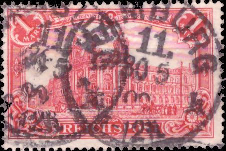 Briefmarken Deutsches Reich 1900, Mi.Nr. 63, Freimarken: Deutsches Kaiserreich (I); Inschrift "Reichspost", Gestempelt