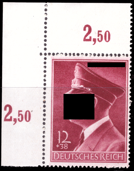 Briefmarken: Deutsches Reich 1942 Mi.Nr. 813 BE ol, Bogenecke unten links Geburtstag, Postfrisch
