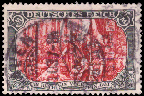 Briefmarken Deutsches Reich 1902, Mi.Nr. 81A, Freimarken: Deutsches Kaiserreich (II); Inschrift „DEUTSCHES REICH“, Gestempelt