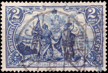 Briefmarken Deutsches Reich 1902, Mi.Nr. 82A, Freimarken: Deutsches Kaiserreich (III); Inschrift „DEUTSCHES REICH“, Gestempelt
