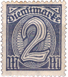 Briefmarken: Deutsches Reich 1920, Dienstmarken Mi.Nr. 32. Ungebraucht* MH