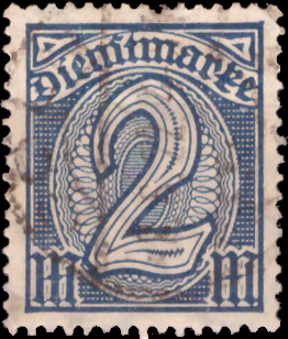 Briefmarken: Deutsches Reich 1920, Dienstmarken Mi.Nr. 32. Gestempelt