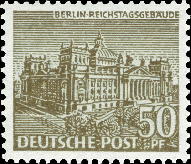 Briefmarken Berlin 1949, Mi.Nr. 53, Freimarken: Berliner Bauten (I). Postfrisch