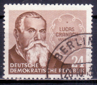 Briefmarken DDR 1953, Mi.Nr. 384, Cranach, Gestempelt
