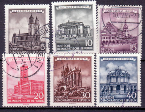Briefmarken DDR 1955 Mi.Nr. 491-496 Gestempelt