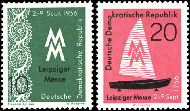 Briefmarken: DDR 1956, Mi.Nr. 536-537, Leipziger Herbstmesse, Postfrisch