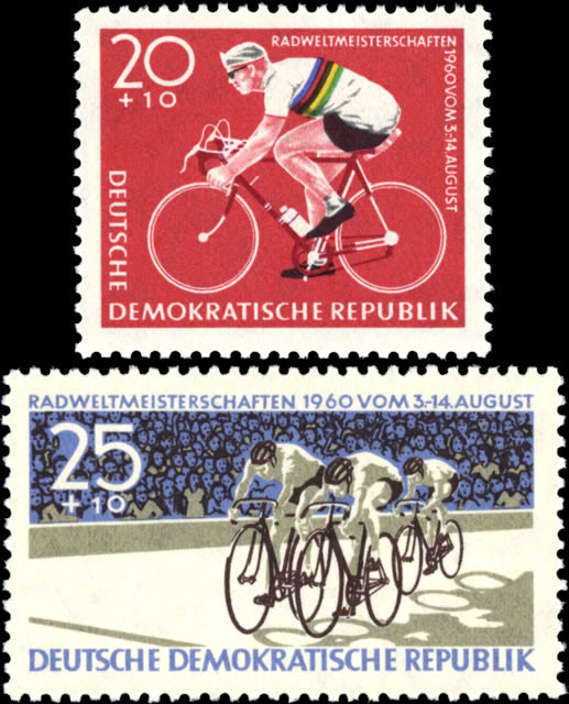 Briefmarken: DDR 1960, Mi.Nr. 779-780, Radweltmeisterschaften, Postfrisch