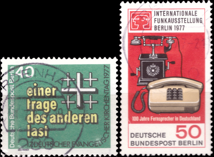 Briefmarken Berlin 1977, Lot aus Mi.Nr. 548-549, Gestempelt