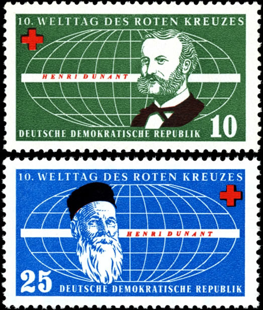 Briefmarken DDR 1957, Mi.Nr. 572-573, Rotes Kreuz, Postfrisch