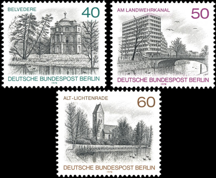 Briefmarken Berlin 1978, Mi.Nr. 578-580, Berlin-Ansichten (II). Postfrisch
