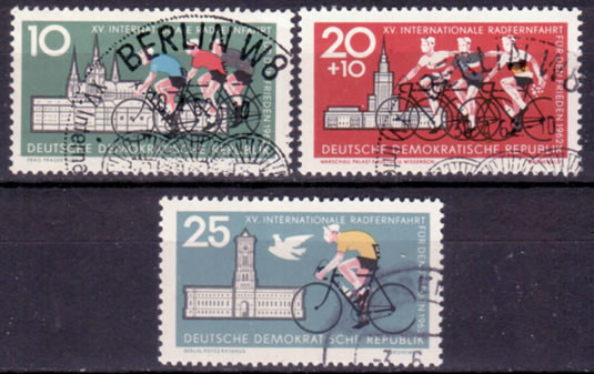 Briefmarken: DDR 1962, Mi.Nr. 886-888, Friedensfahrt, Gestempelt