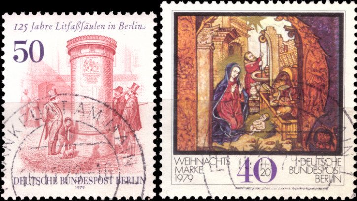Briefmarken Berlin 1979, Lot aus Mi.Nr. 612-613, Gestempelt