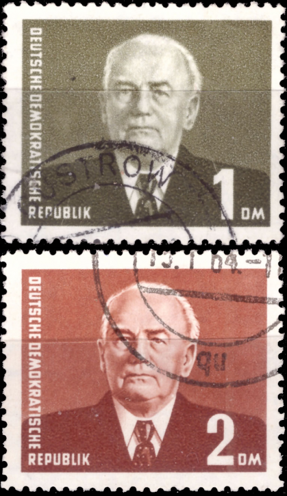 Briefmarken DDR 1958, Mi.Nr. 622-623, Dauerserie Wilhelm Pieck (IV) Wz. 3, Gestempelt